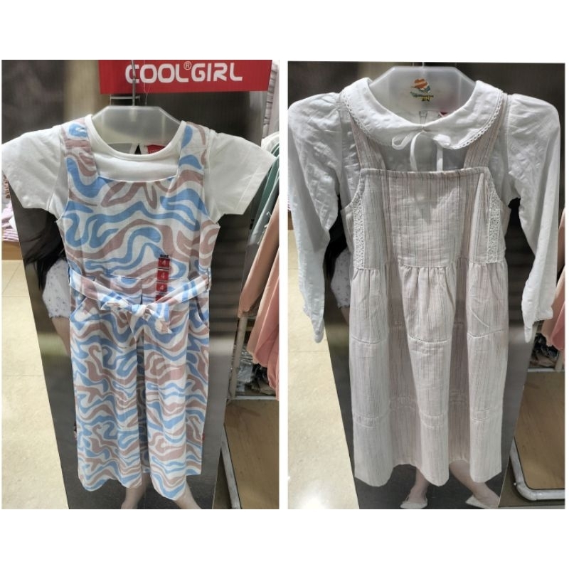NEW ARRIVAL / dress overall panjang anak perempuan usia 4-12 tahun COOL GIRL