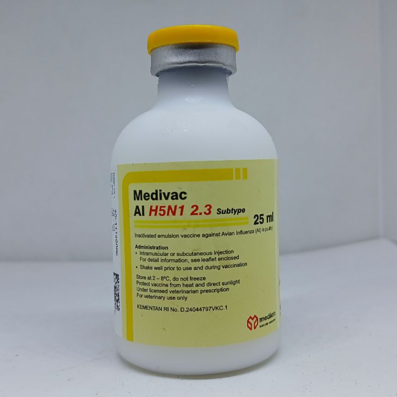 Vaksin Flu Burung Vaksin ND AI H5N1 25 Ml Untuk 50 Ekor