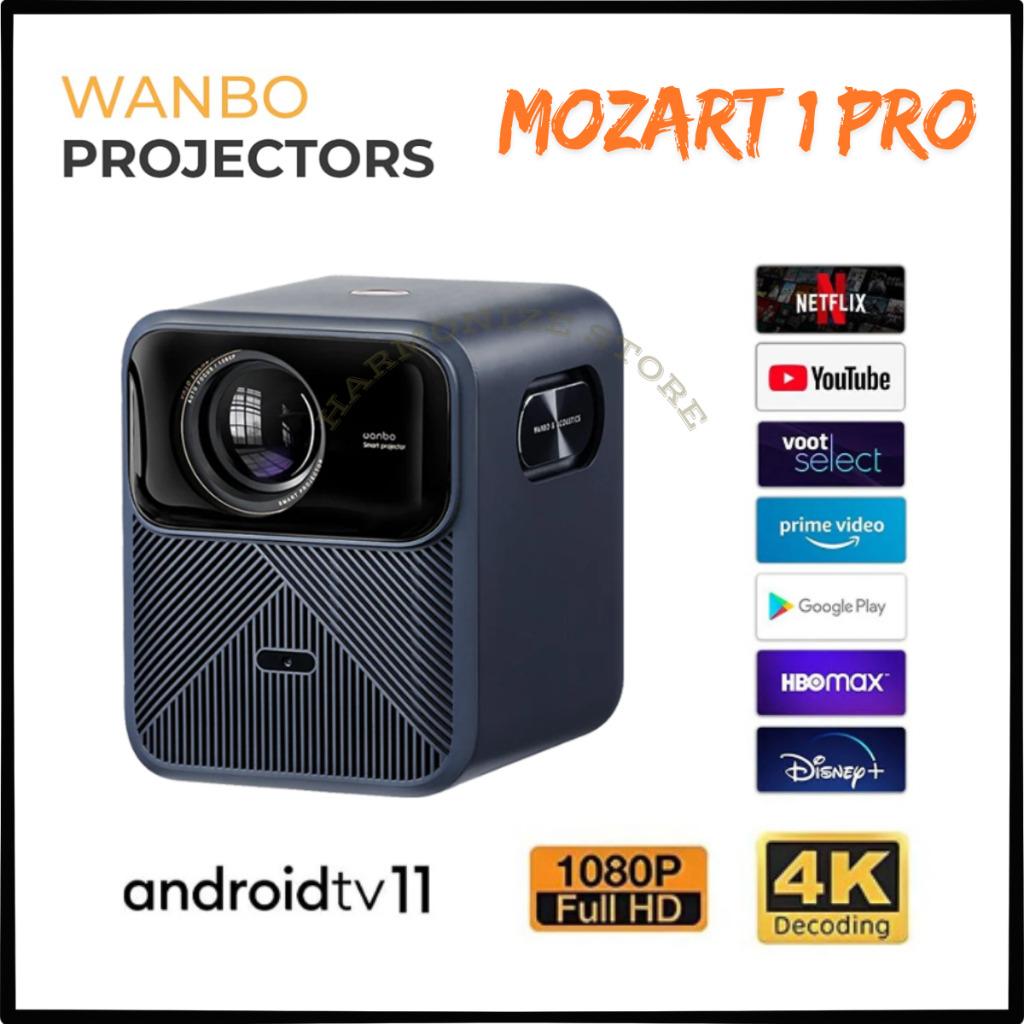 Wanbo Mozart 1 Pro Smart Projector with 900 ANSI Lumens Full HD 4K Android TV11
