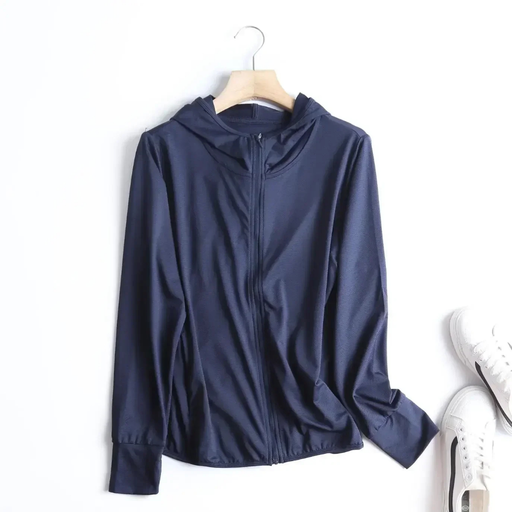 Double-G Taryn Jaket Anti UV Pakaian Olahraga Pria/Cowok Bahan Nyaman Cocok Berolahraga