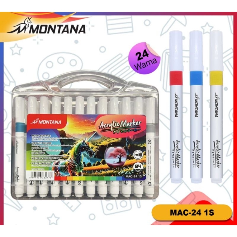 

SPIDOL AKRILIK ACRYLIC 24 WARNA MAC-24 1S MONTANA