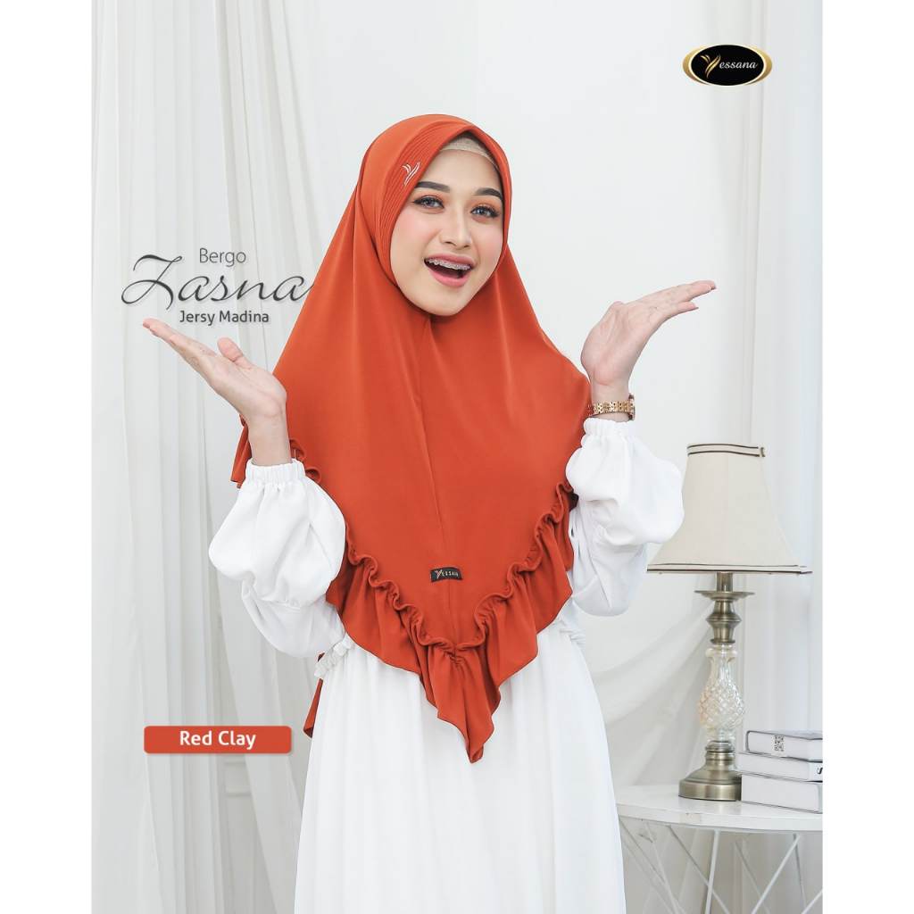 Bergo Zasna Hijab Instan Jersey Daily Hijab Rampel Bergo Jumbo Yessana