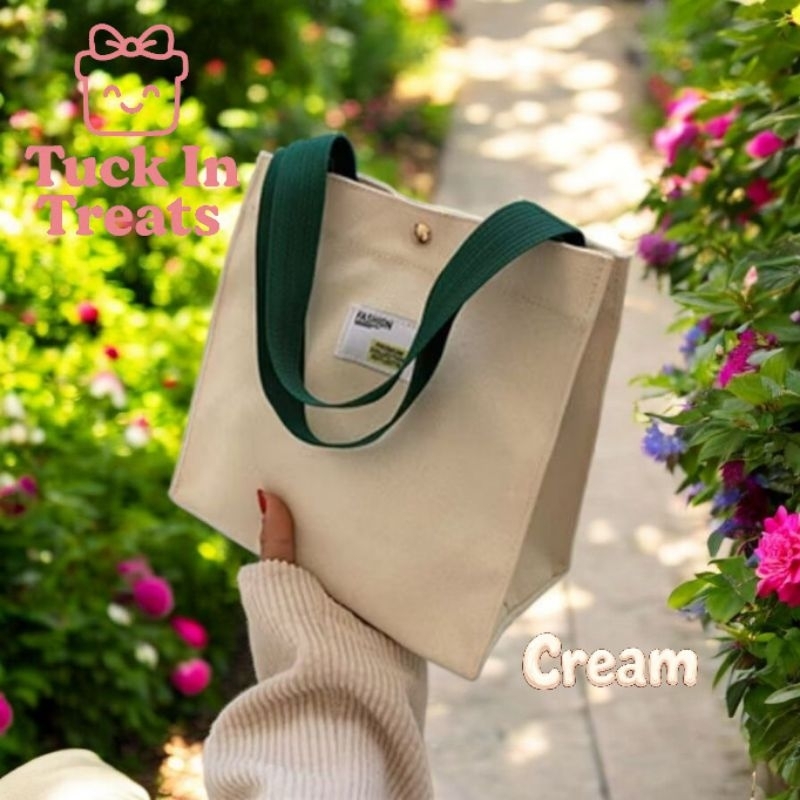 Tote Bag Mini Kotak Unisex – Tas Jinjing Kecil Pria Wanita Simple