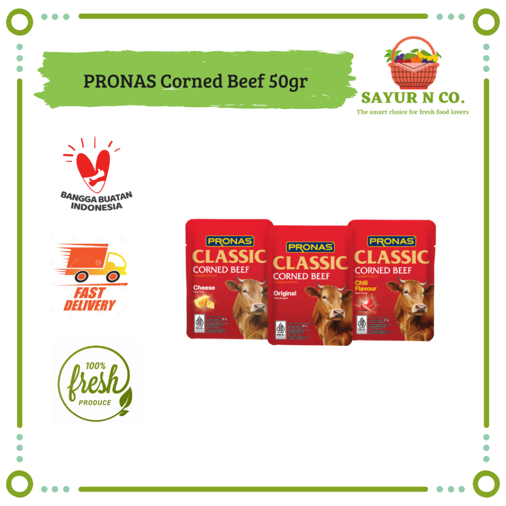 

PRONAS Corned Beef Sachet 50gr | Sayur N Co Bekasi