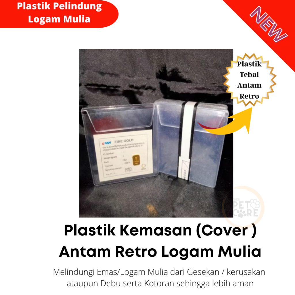 Plastik Retro Antam Kemasan Tebal (Cover) Antam Retro Logam Mulia