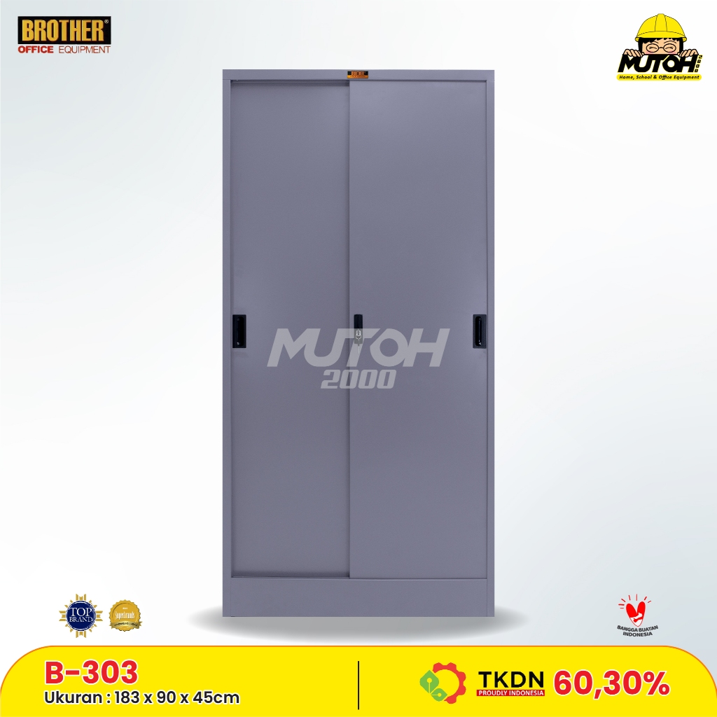 LEMARI BESI ARSIP 2 PINTU BROTHER B-303 TKDN