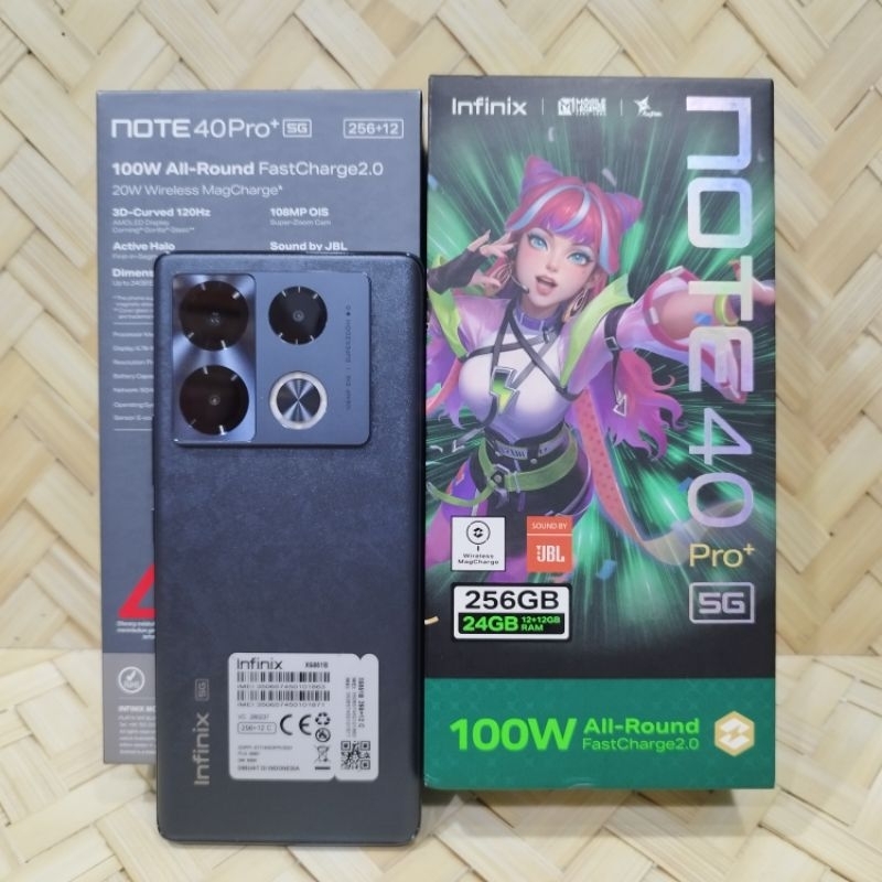 INFINIX NOTE 40 PRO PLUS 5G 12/256GB Handphone second fullset batangan original bergaransi