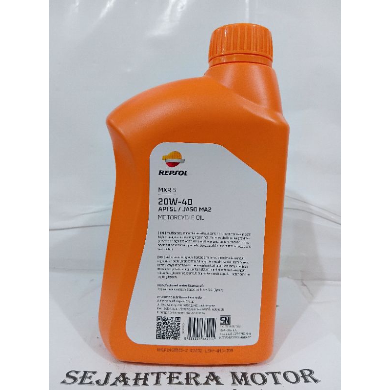 Oli Original asli Repsol untuk motor BEBEK&MATIC [REPSOL MXR5 800ML, REPSOL MXR5 1 LITER, REPSOL MXR