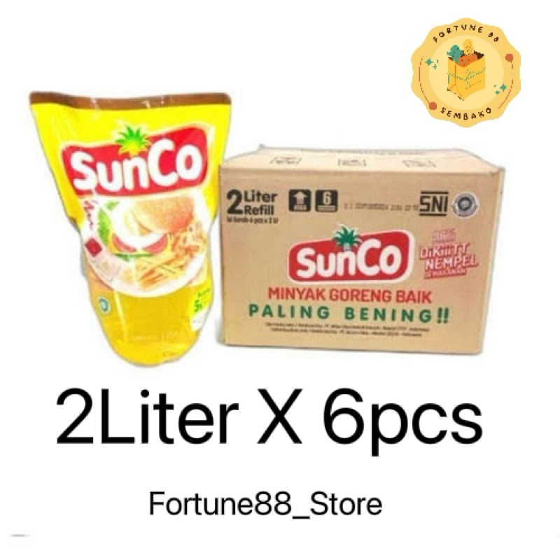 

SUNCO Minyak goreng 2Liter (1dus isi 6pcs)