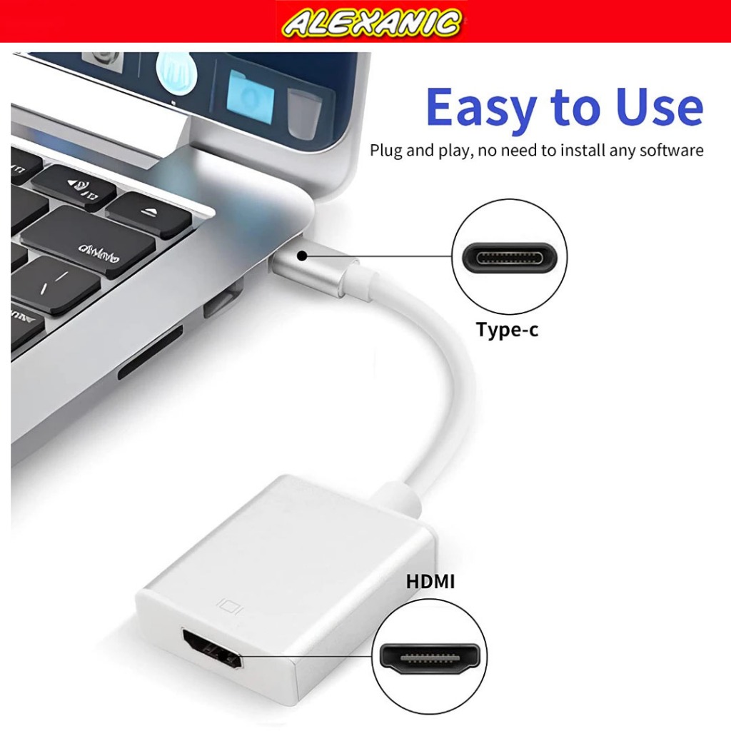 Converter Type C to HDMI | Konverter USB 3.1 Type-C to HDMI | Adapter Type C to HDMI