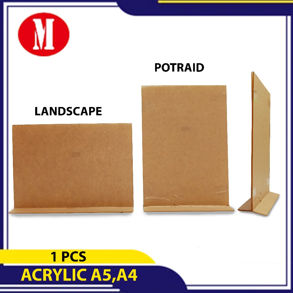 

Tempat Brosur Acrylic A6 A5 A4/ Acrylic Tent Card Brosur A6 A5 A4