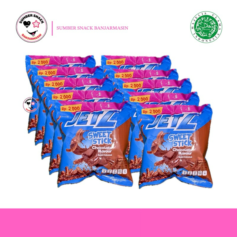 

(Renceng) JetZ Sweet Stick Rasa Cokelat Renceng (Isi 10Pcs/Renceng) (10x18g)