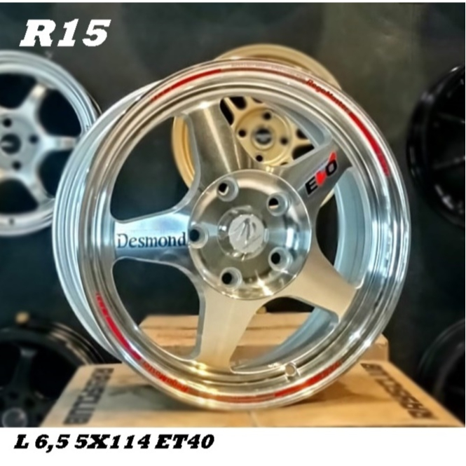 velg r15 evo regamaster velg mobil ring 15 pcd 5x114,3 lebar 6,5 rata
