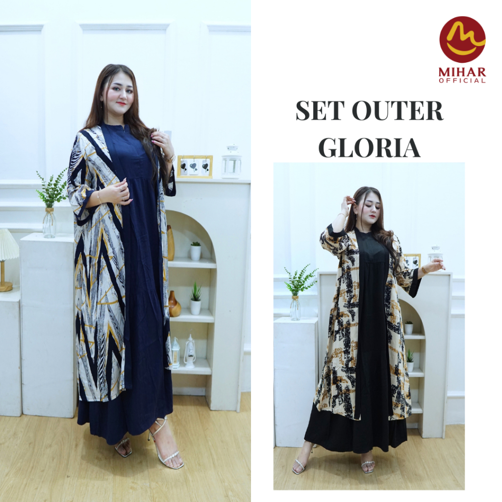 GAMIS OUTER WANITA | ONE SET OUTER | GAMIS JUMBO | OUTER WANITA | SET GLORIA