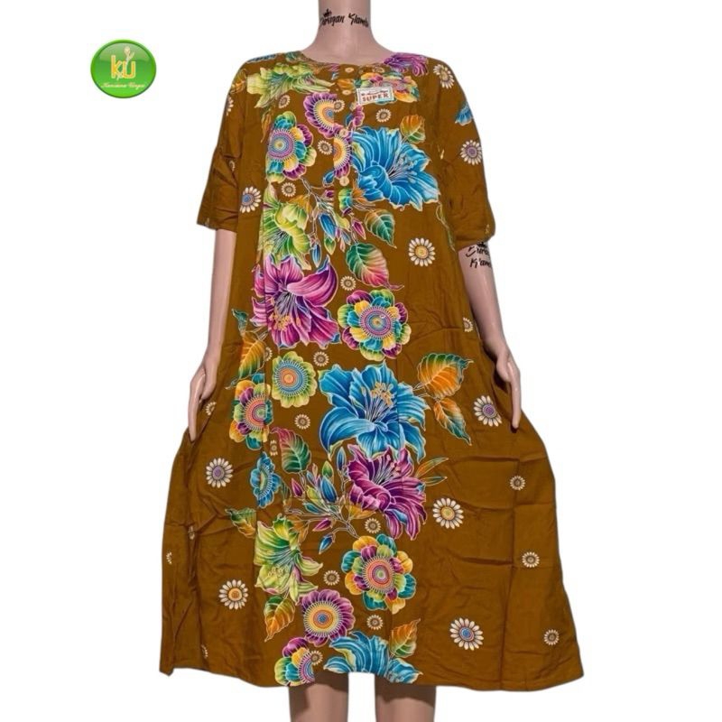 DASTER L3 SUPER BATIK KENCANA UNGU TERBARU  DASTER JUMBO LD 140 CM PANJANG BAWAH LUTUT KENCANA UNGU 