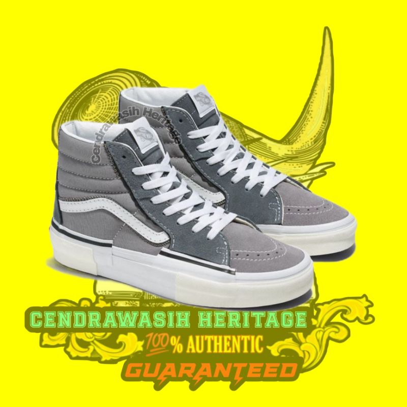 Vans Sk8 Hi Reconstruct Grey 100% Authentic