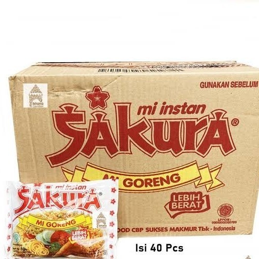 

Mie Goreng Sakura Termurah Promo Grosir 60Gr 1 Karton 40 Bungkus