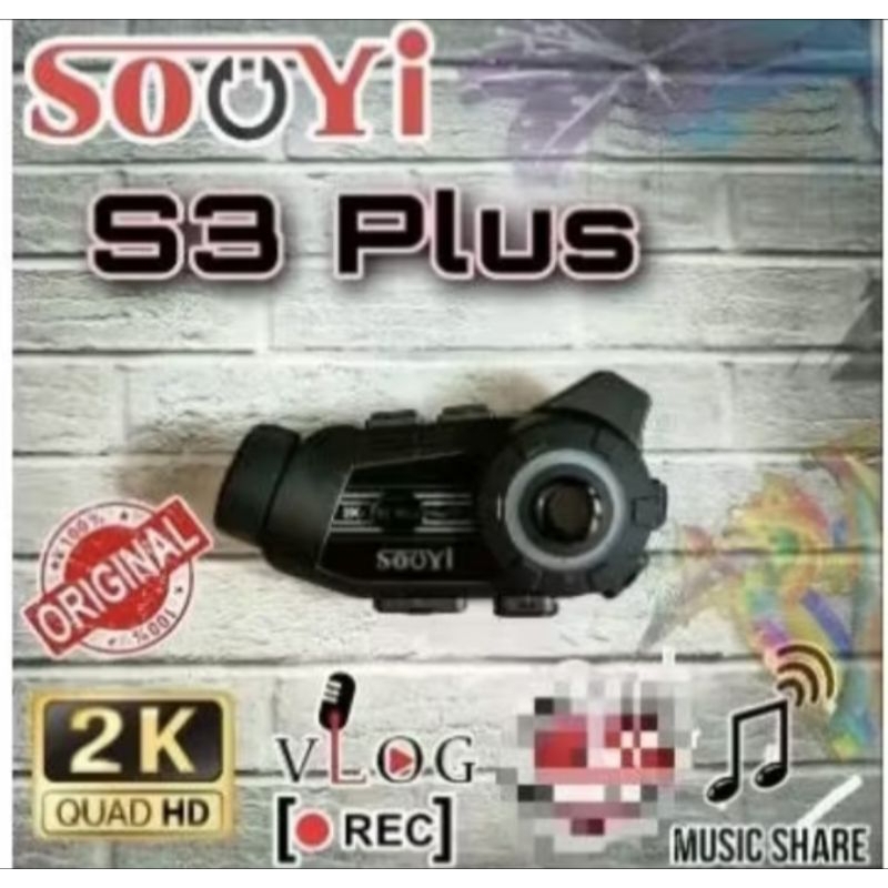 SOOYI S3 PLUS bluetooth helm intercom camera 2k 6 rider