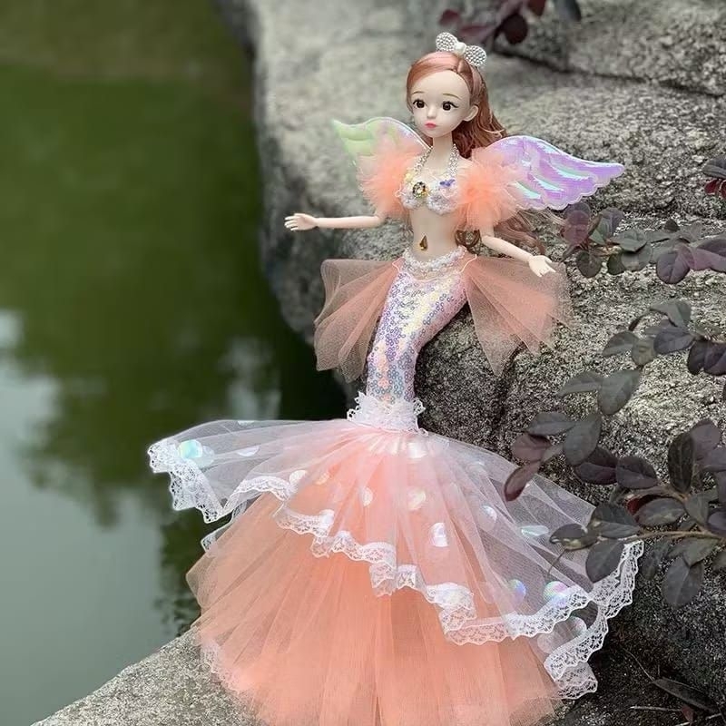 {HKS} Boneka Putri Duyung Boneka Mewah dengan 11 Sendi yang Dapat Di lepas Mainan Putri / Mainan Mer