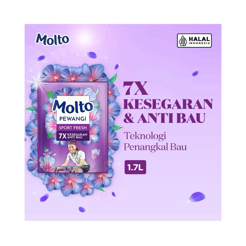 MOLTO PELEMBUT & PEWANGI PAKAIAN REFIL 1,7 LITER 1700ml