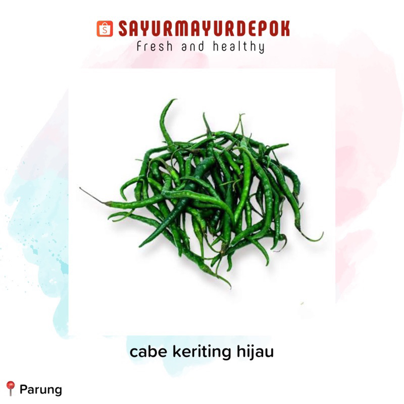 

Cabe keriting hijau 100gram / sayur mayur depok / bogor / tangerang