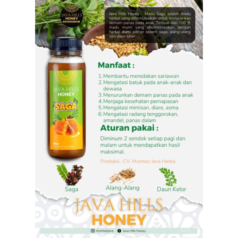 

madu Saga Java hills