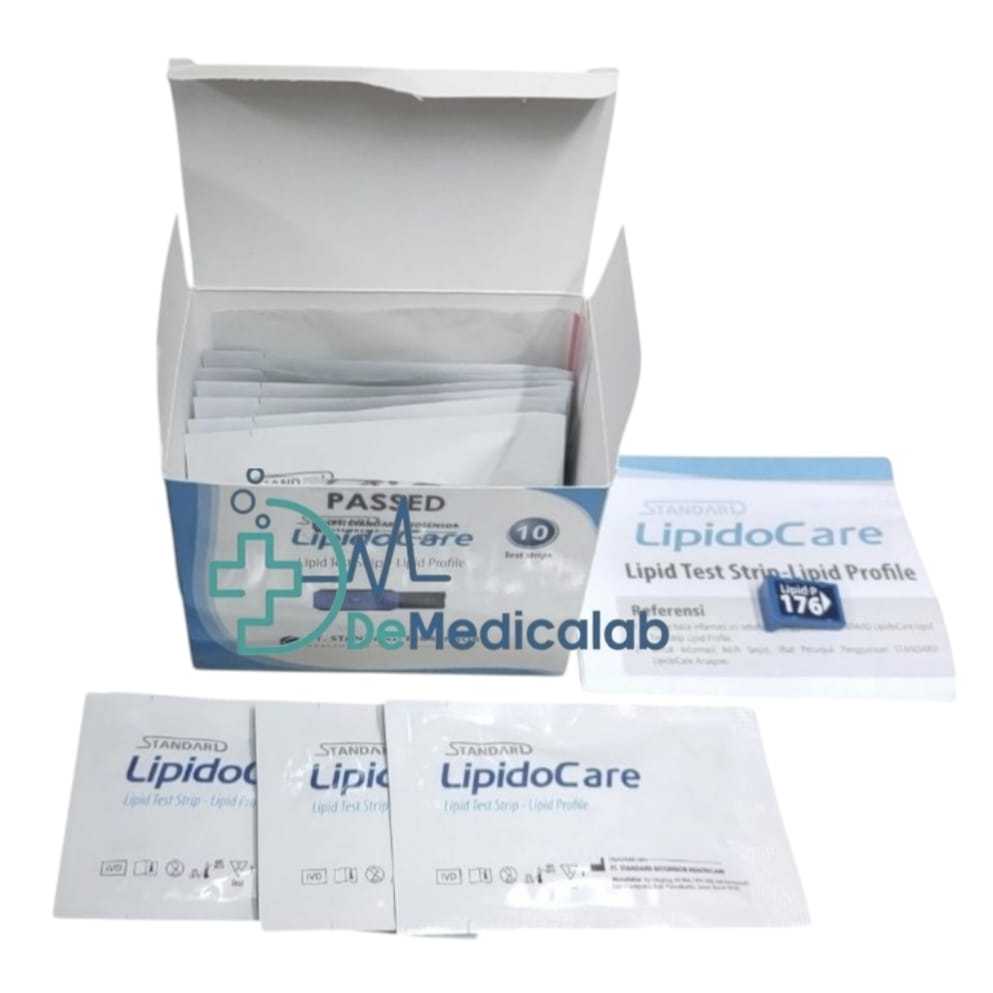 Refill Test Strip Lipidocare Gula, Cholestrol Total, HDL, LDL & Trigliserid Lipid Panel (GLU/CHO/TG/