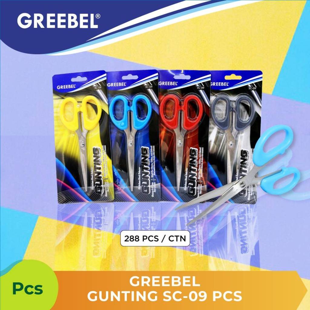 

[PAPERANDPLAY] GREEBEL GUNTING Sedang | Scissors | Gunting SC-09 | Gunting Stainless / Anti Karat
