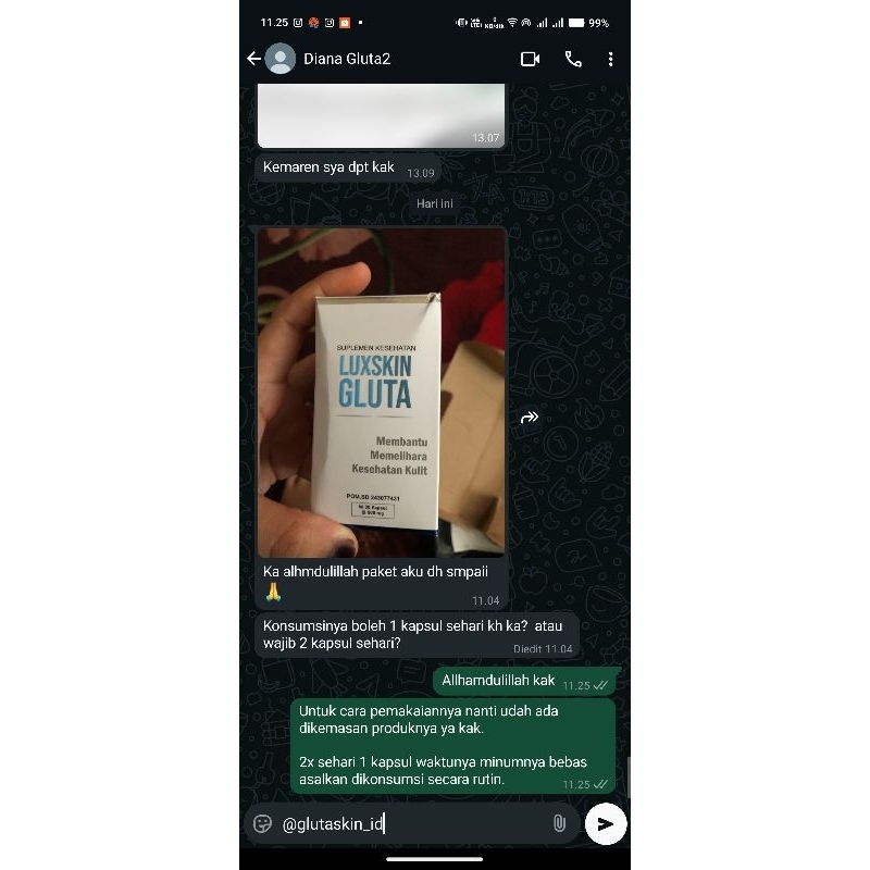 glutaskin pemutih badan