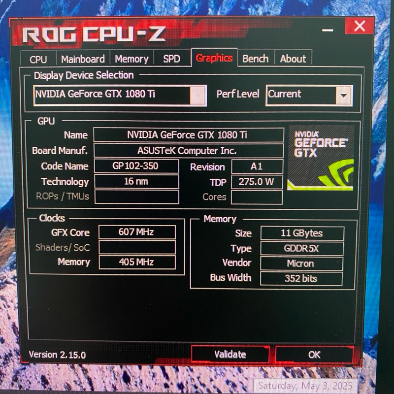 ASUS ROG STRIX GTX 1080 Ti - 11GB - SECOND