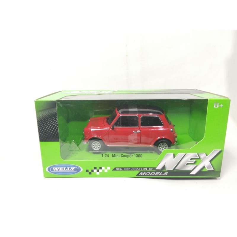 Miniatur Diecast Replika Mobil Mainan klasik Morris Mini Skala 1 24 Merk Welly NEX Termurah