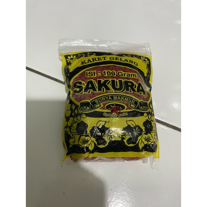 

Karet Gelang Halus (MERAH) Serbaguna SAKURA 100gram