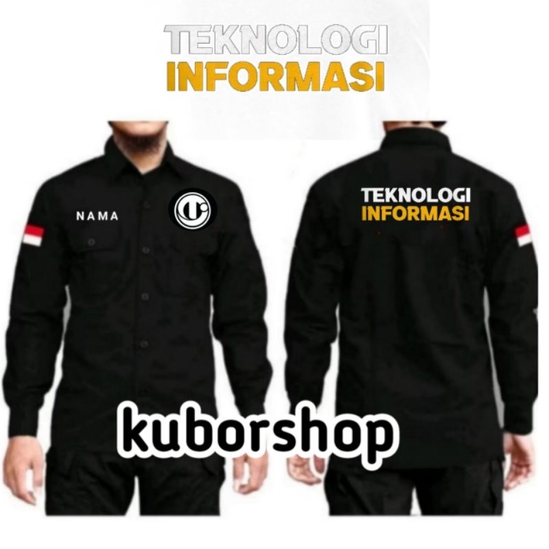 kemeja teknologi informasi baju teknologi informasi seragam telnologi informasi full bordir