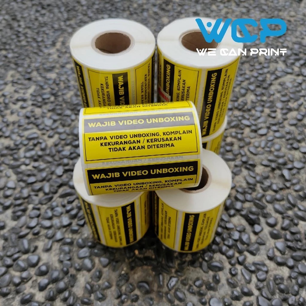 

Label Sticker FRAGILE Wajib Video Unboxing Stiker Unboxing Kuning Paket isi 500 pcs
