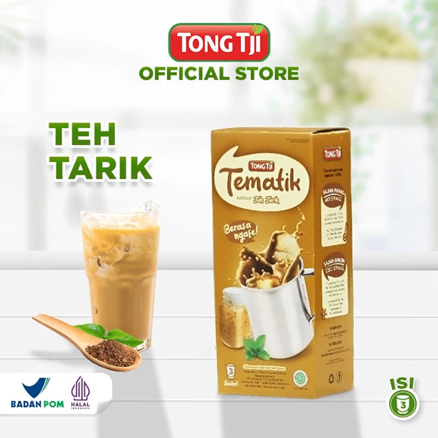 

Teh Tong Tji Tematik Minuman Tea Nikmat Berasa Ngafe Isi 3 Sachet