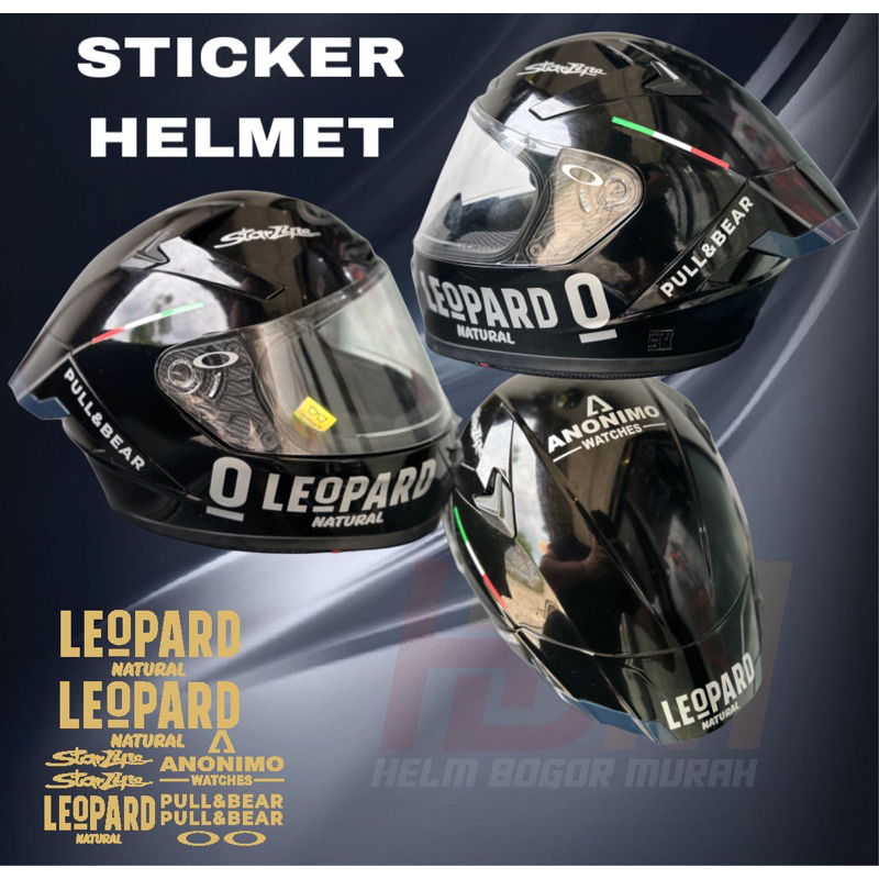 Sticker Cutting Helm Leopard SET