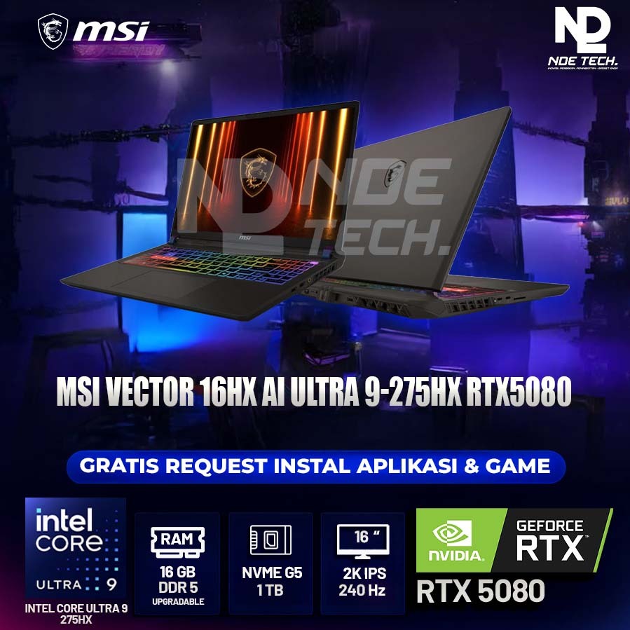MSI VECTOR 16HX AI ULTRA 9-275HX RTX5080