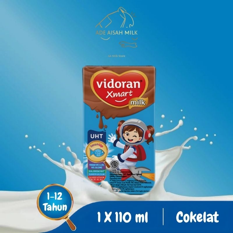 

Vidoran Xmart UHT 110ml Rasa Cokelat (1Pcs)