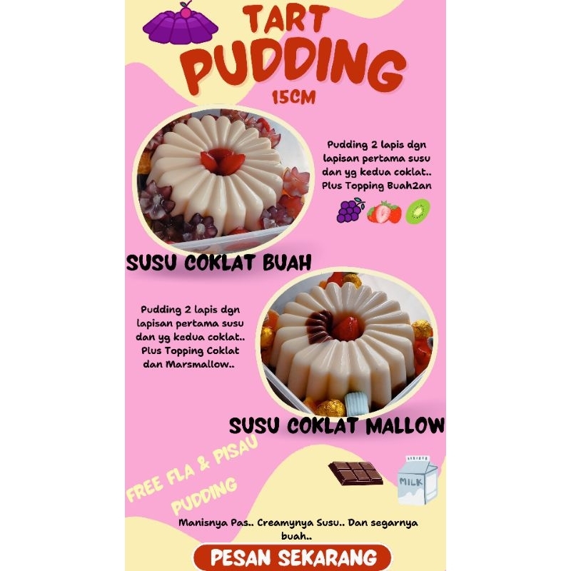 

Pudding Susu Coklat diameter 15cm