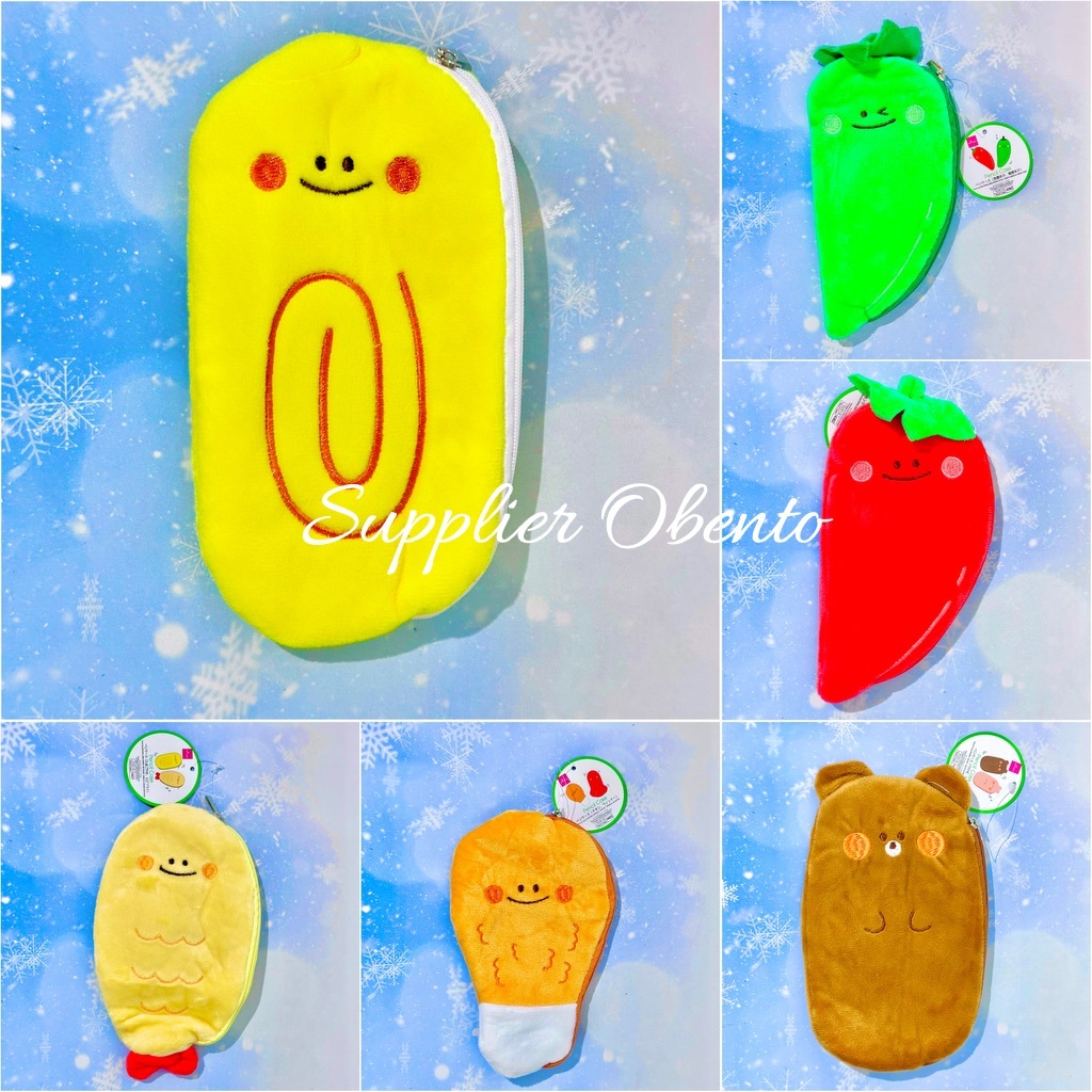 [Daiso] Pencil Case Mini Pouch Cute Pouch Makeup Pouch Makeup Case Accessories Case - Pouch Pensil T