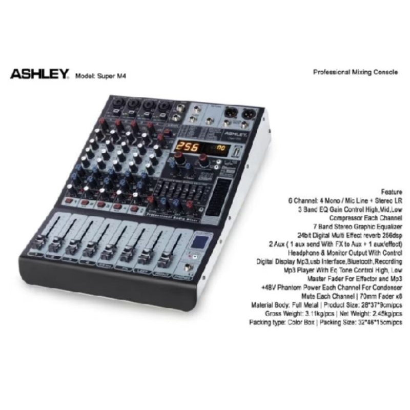 MIXER AUDIO ASHLEY SUPER M4+COMPRESSOR
