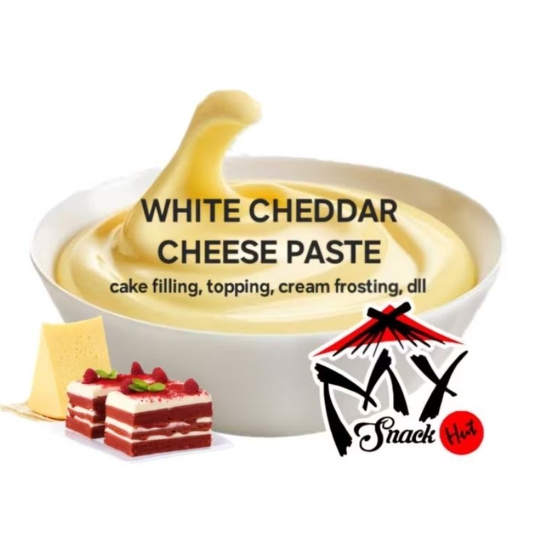 

WHITE CHEESE PASTE 250GR PASTA KEJU CHEDDAR PUTIH ASIN FILLING SPREAD TOPPING ROTI KUE CAKE HALAL