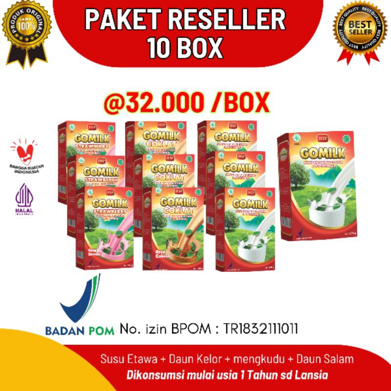 

GOMILK SUSU ETAWA HERBAL PAKET RESELLER 10 BOX
