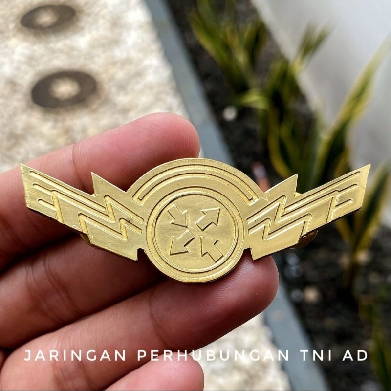 Brivet Brevet wing jaringan perhubungan TNI AD 100% Kuningan