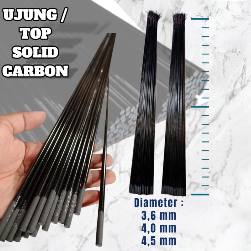 UJUNG TEGEK CARBON SOLID 60cm / 80cm ROS SPARE PART TEGEK