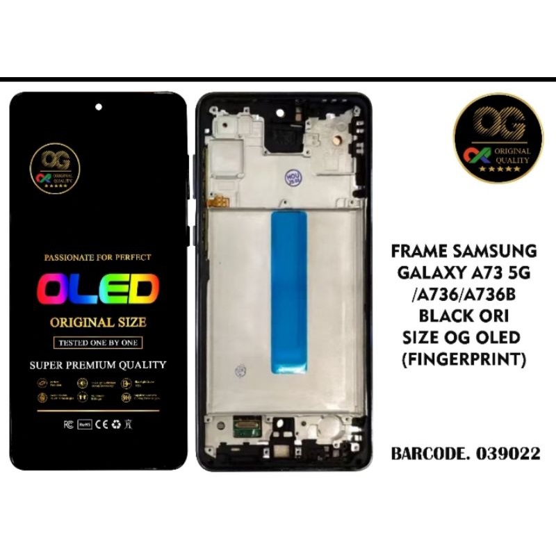 LCD+TS FRAME SAMSUNG GAL A73 5G/A736/A736B BLACK ORI SIZE OG OLED(FINGERPRINT)