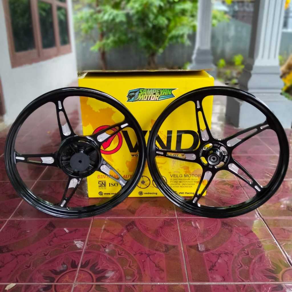 Velg Murah Vlg Promo Peleg Balap Racing Palang 5 Double Cakram VND Bintang Laut CNC Ring 17x160 / 16