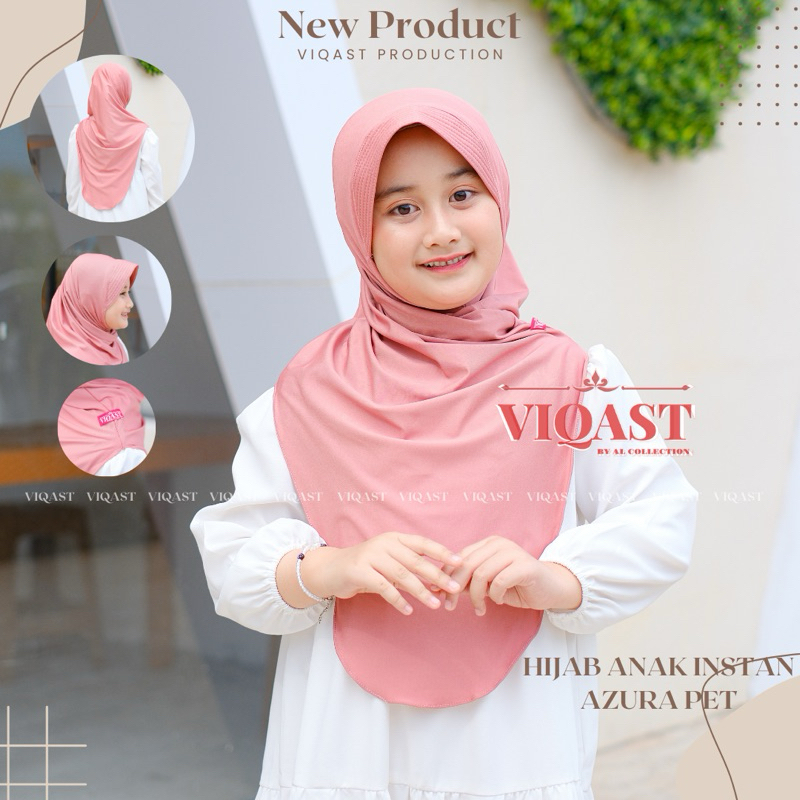Hijab Instan Anak Bergo Azzura Pet Jersey Premium Kerudung Anak Perempuan usia tanggung jilbab anak 