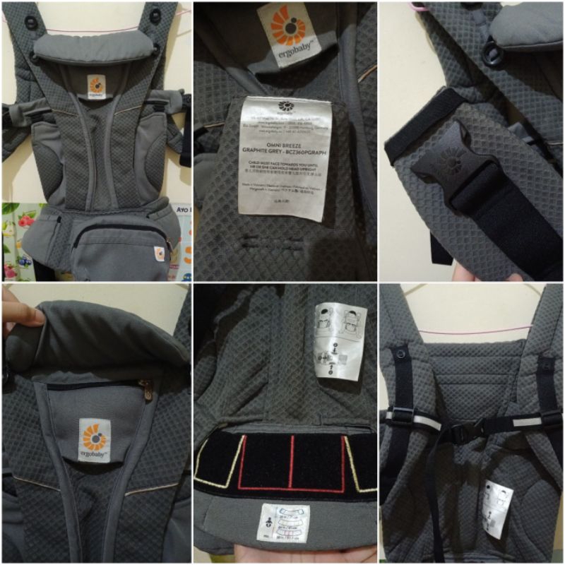 Gendongan Bayi Ergobaby Omni Breeze Cool Air Mesh Embrace Soft Air Mesh Original Preloved
