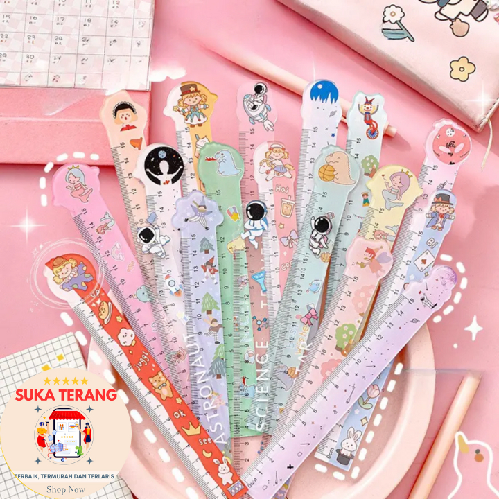 

ST 1 Pcs Penggaris Lucu 15 Cm/Penggaris Plastik Funny Karakter/Penggaris Sekolah Kantor/Penggaris Bermotif Lucu